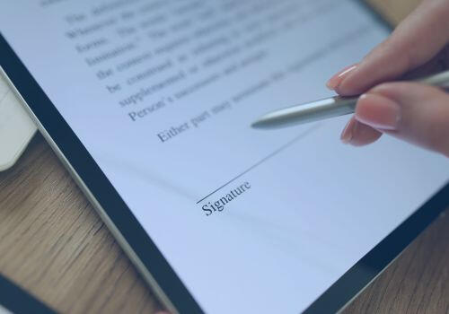 DocuSign electronic signature on mobile